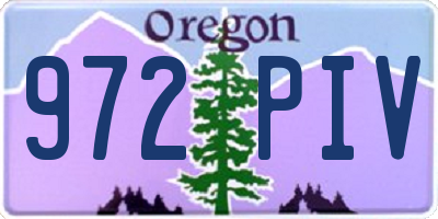 OR license plate 972PIV