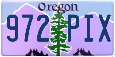 OR license plate 972PIX