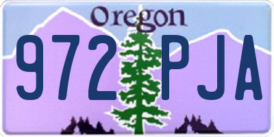 OR license plate 972PJA