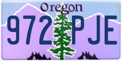 OR license plate 972PJE