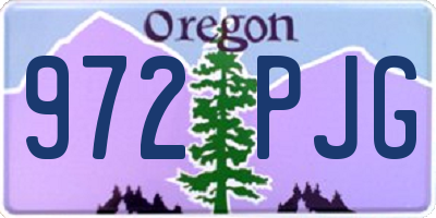 OR license plate 972PJG