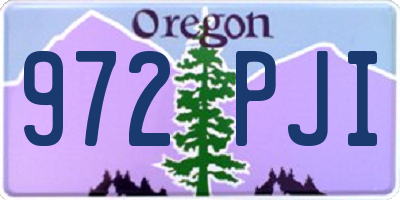 OR license plate 972PJI