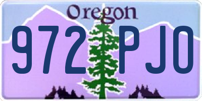 OR license plate 972PJO
