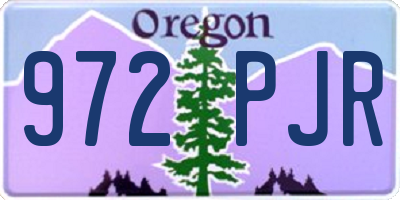 OR license plate 972PJR