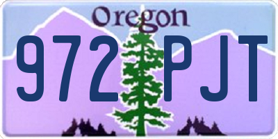 OR license plate 972PJT