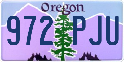 OR license plate 972PJU