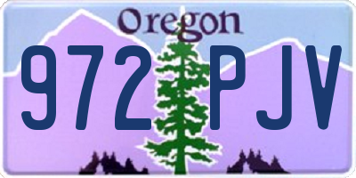 OR license plate 972PJV