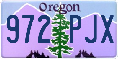 OR license plate 972PJX