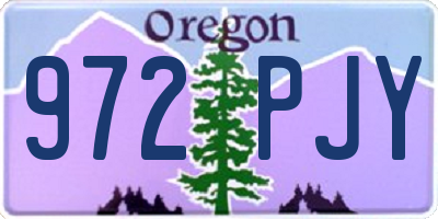 OR license plate 972PJY