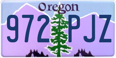 OR license plate 972PJZ