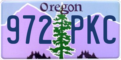 OR license plate 972PKC
