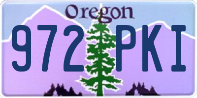 OR license plate 972PKI