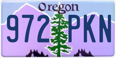 OR license plate 972PKN