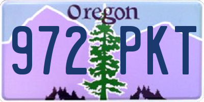 OR license plate 972PKT