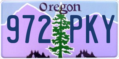 OR license plate 972PKY