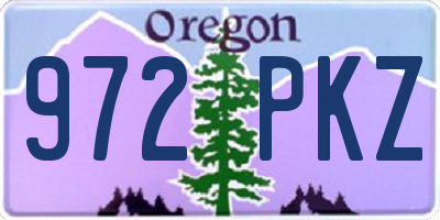 OR license plate 972PKZ