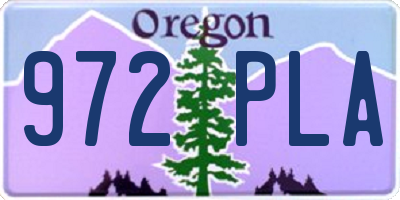 OR license plate 972PLA