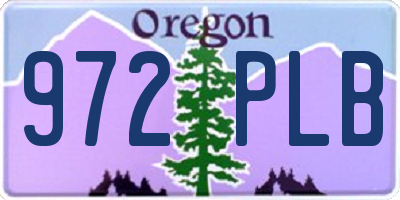 OR license plate 972PLB