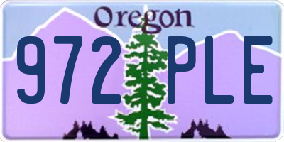 OR license plate 972PLE