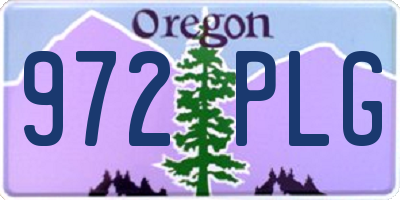 OR license plate 972PLG