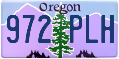 OR license plate 972PLH