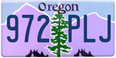 OR license plate 972PLJ
