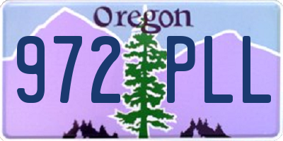 OR license plate 972PLL
