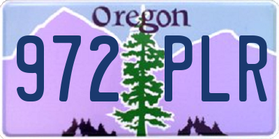 OR license plate 972PLR