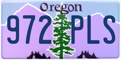 OR license plate 972PLS