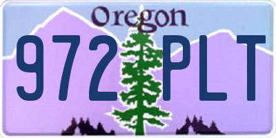 OR license plate 972PLT