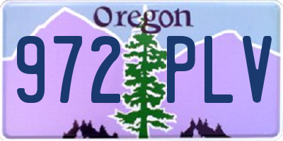OR license plate 972PLV