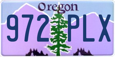 OR license plate 972PLX
