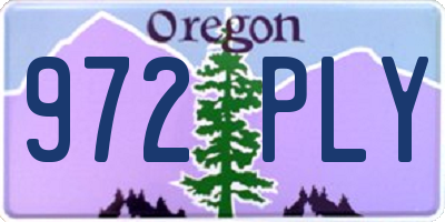 OR license plate 972PLY