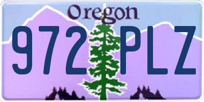 OR license plate 972PLZ