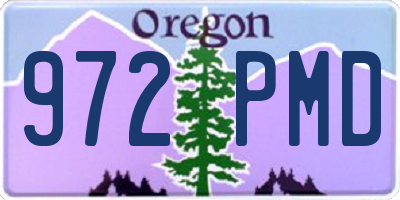 OR license plate 972PMD