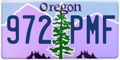 OR license plate 972PMF