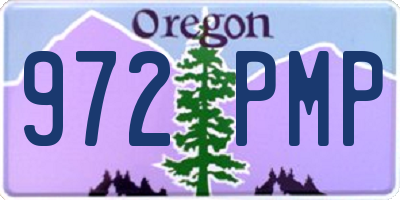 OR license plate 972PMP
