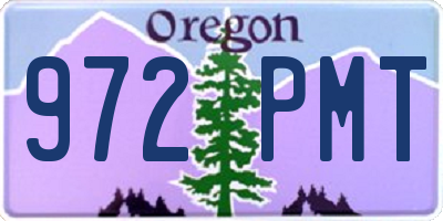 OR license plate 972PMT