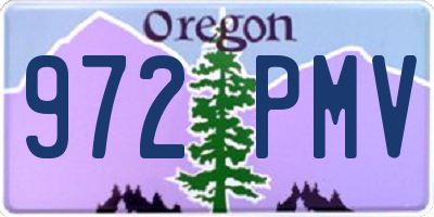 OR license plate 972PMV