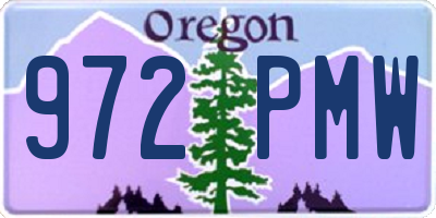 OR license plate 972PMW