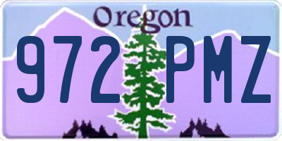 OR license plate 972PMZ