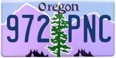 OR license plate 972PNC