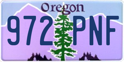 OR license plate 972PNF