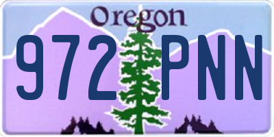OR license plate 972PNN