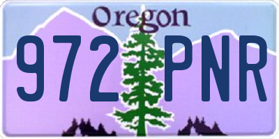 OR license plate 972PNR