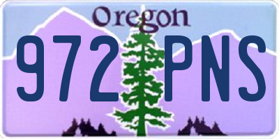 OR license plate 972PNS