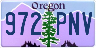 OR license plate 972PNV
