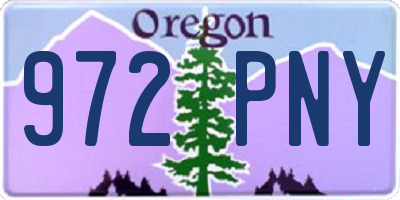 OR license plate 972PNY