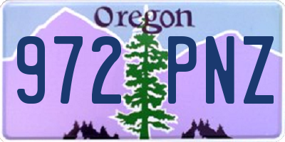 OR license plate 972PNZ
