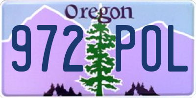 OR license plate 972POL